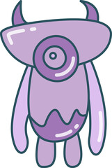doodle monster character illustration