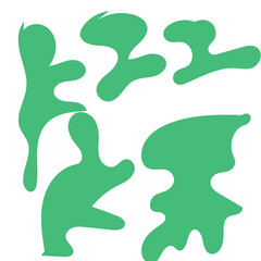 Abstract Shapes Modern Background Pastel Green