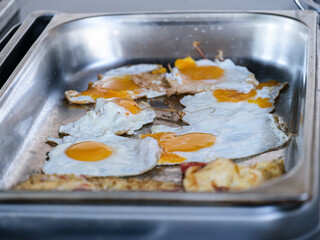 delicious eggs at the hotel buffet