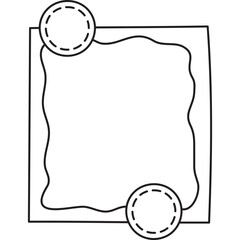 sticky note text box vector doodle clipart