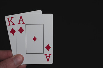 Ace of Diamonds and King of Diamonds on Black