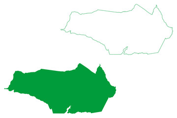 Ipueiras municipality (Ceará state, Municipalities of Brazil, Federative Republic of Brazil) map vector illustration, scribble sketch Ipueiras map