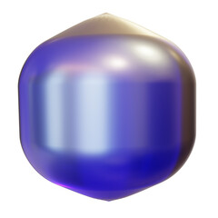 3d futuristic oriental shape for digital technology background png element. Data security purple gradient figure.