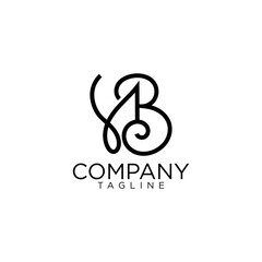 Fototapeta premium b creative logo design and premium vector templates