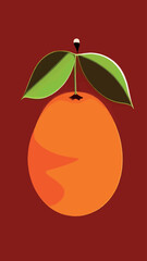 Orange icons set. Bright whole fruit, half, slices with leaves. Food for a healthy diet, dessert, sweet tangerine, lemonade. Elements for spring and summer design. Vector illustration