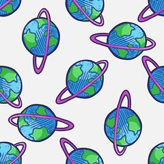 Global network vector seamless pattern for print or web design