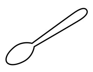 Black outline kitchen utensil, PNG with transparent background.