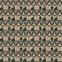 Christmas Tree Fair Isle Seamless Pattern Design