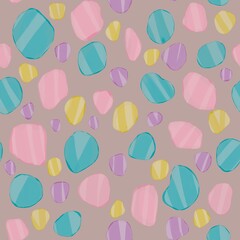 シーグラスのシームレスパターン　 sea glass