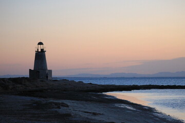 lighthouse at sunset