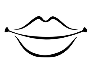 Lips icon, PNG with transparent background