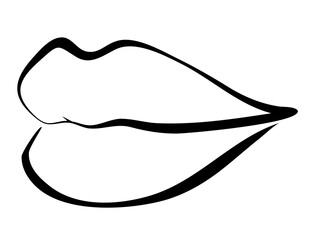 Lips icon, PNG with transparent background