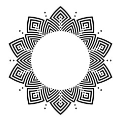 Abstract Radial Circle Pattern for Decorative Round Frame.