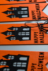 Black and orange party flags for Halloween decoration