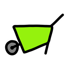 wheelbarrow with icon