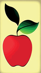 Beautiful vector seamless pattern with apples.