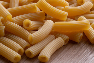 group of short durum wheat pasta