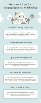 Pastel Email Marketing Campaign Engagement Tips Infographic