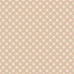 Fototapeta premium Vector minimalist geometric floral pattern. Simple abstract seamless texture with tiny flowers. Elegant minimalistic repetitive design for decor, textiles, prints