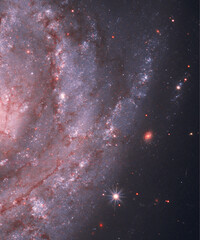 A part of a galaxy in outer space