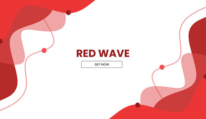 minimalist red wave background template, banner, card, flayer, persentation