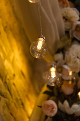 close up of lamp in the interior. lighting