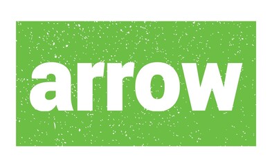 arrow text written on green stamp sign.