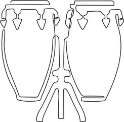 conga drum musical instrument music minimal outline art
