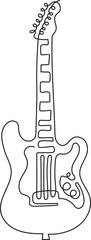 electric guitar musical instrument music minimal outline art