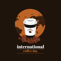 International coffee day vector design