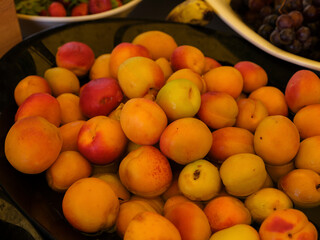 delicious apricots on the table