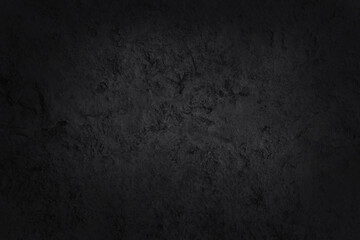 Dark gray black slate stone wall texture background in natural pattern for decorative interior and exterior.