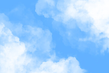 Obraz premium White Cloud on Blue Background 
