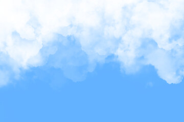 White Cloud on Blue Background
