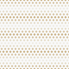 Vector halftone texture. Simple gold and white seamless pattern with gradient transition effect. Luxury golden geometric background with rounded shapes, drops, petals. Minimal abstract repeat design