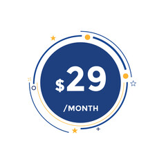 29 dollar price tag. 29$ dollar USD price symbol. price 29 Dollar sale banner in USD. Business or shopping promotion marketing concept
