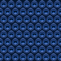 Blue Peacock Pattern