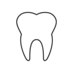 Human tooth line outline icon