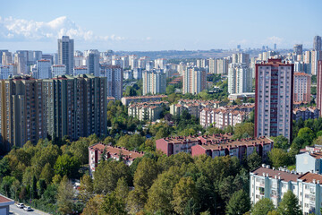 Naklejka premium ISTANBUL, TURKEY - September 24, 2022: 2022 world economic crisis, crisis in the housing sector. Great rise in rental and sale building prices.