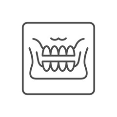 Dental scanning line outline icon