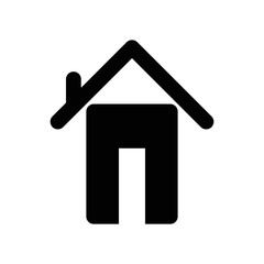Home icon. House symbol illustration vector to be used in web applications. House flat pictogram isolated. Stay home. Line icon representing house for web site or digital apps.