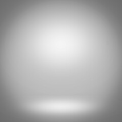 Gradient white light in a black and white room  It is an empty space for product advertisements.  Design backgrounds and wallpapers