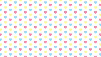 Pastel heart background. Origami concept. Seamless pattern. Vector illustration.
