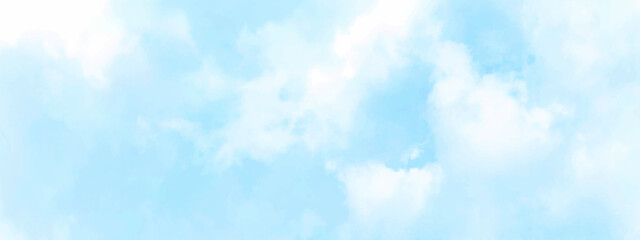 Fototapeta na wymiar Sunshine clouds sky during morning background. blue, white pastel heaven, soft focus 