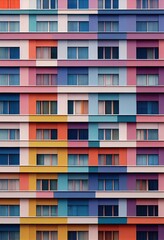 colorfull wall with windows building architecture black apartments