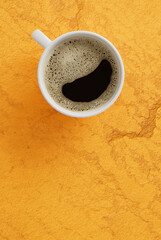 Mug with Coffee - Cafe Restaurant Menu Background for hot drinks. 