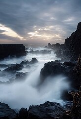sunset over the sea
