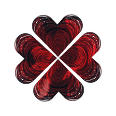 red and white hearts