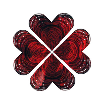 red and white hearts