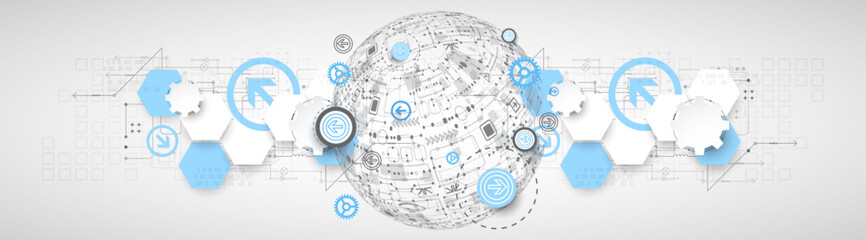 Abstract technology half -  sphere background. Global network concept.Abstract technology  sphere background. Global network concept.